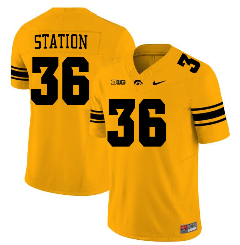 Larry Station Iowa Jersey,University Of Iowa Hawkeyes Fotoball Uniforms,Jersey,Gears-Gold